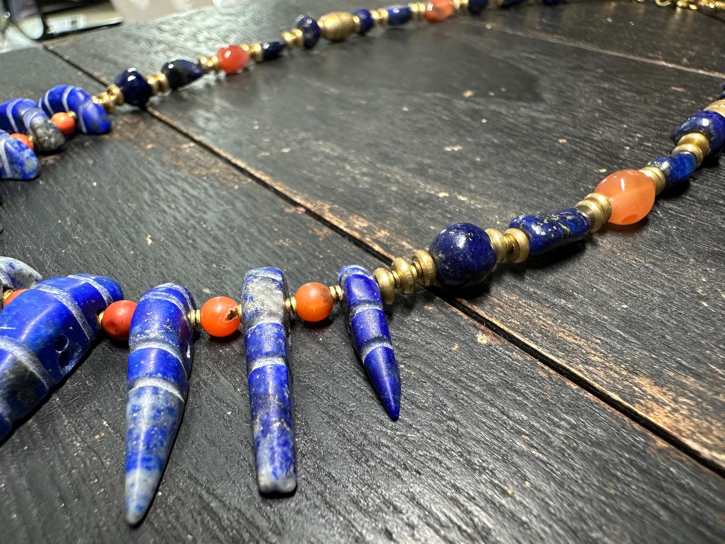 Ancient Carnelian Agate Tube Beads: Tang Dynasty Style Six-Sided Beads