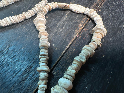 Ancient Ostrich Shell Beads Necklace  27 Strand | Tribal Ethnic Jewelry | West Africa