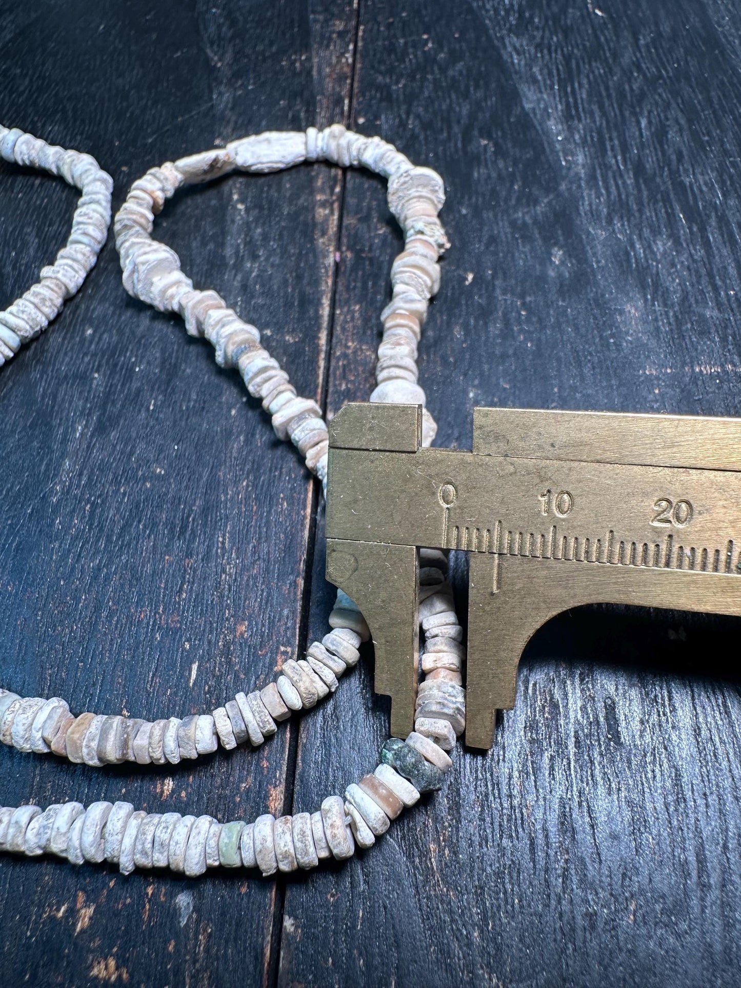 Ancient Ostrich Shell Beads Necklace  27 Strand | Tribal Ethnic Jewelry | West Africa