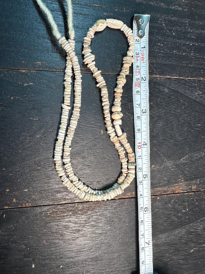 Ancient Ostrich Shell Beads Necklace  27 Strand | Tribal Ethnic Jewelry | West Africa