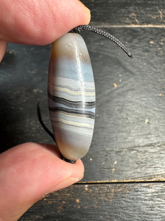 Handmade Original Tibetan Chung Dzi Bead  Pure Agate from the Himalayas | Ancient-Style Healing Amulet