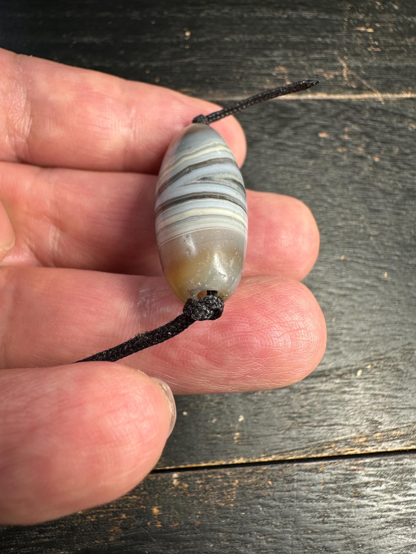 Handmade Original Tibetan Chung Dzi Bead  Pure Agate from the Himalayas | Ancient-Style Healing Amulet