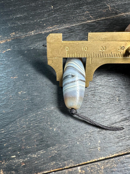 Handmade Original Tibetan Chung Dzi Bead  Pure Agate from the Himalayas | Ancient-Style Healing Amulet