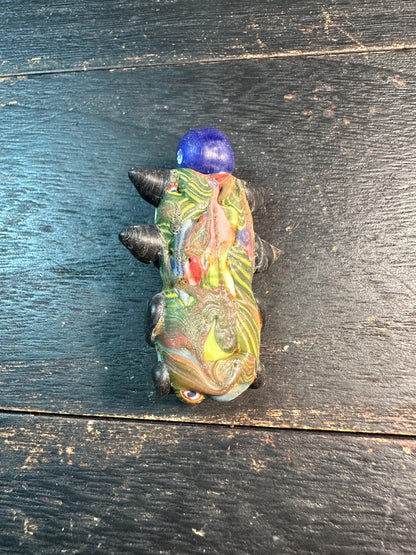 Handmade Mosaic Glass Face Pendant: Ancient Phoenician Style Jewelry