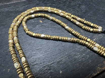 Handmade Nepal Brass Spacer Beads: Rustic Ethnic Jewelry Supplies (2.5-3mm
