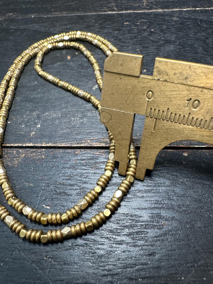 Handmade Nepal Brass Spacer Beads: Rustic Ethnic Jewelry Supplies (2.5-3mm