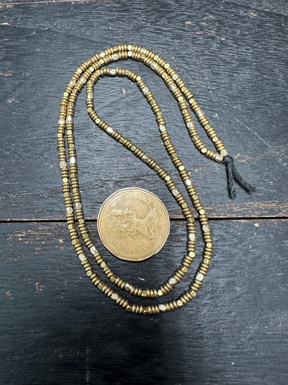 Handmade Nepal Brass Spacer Beads: Rustic Ethnic Jewelry Supplies (2.5-3mm