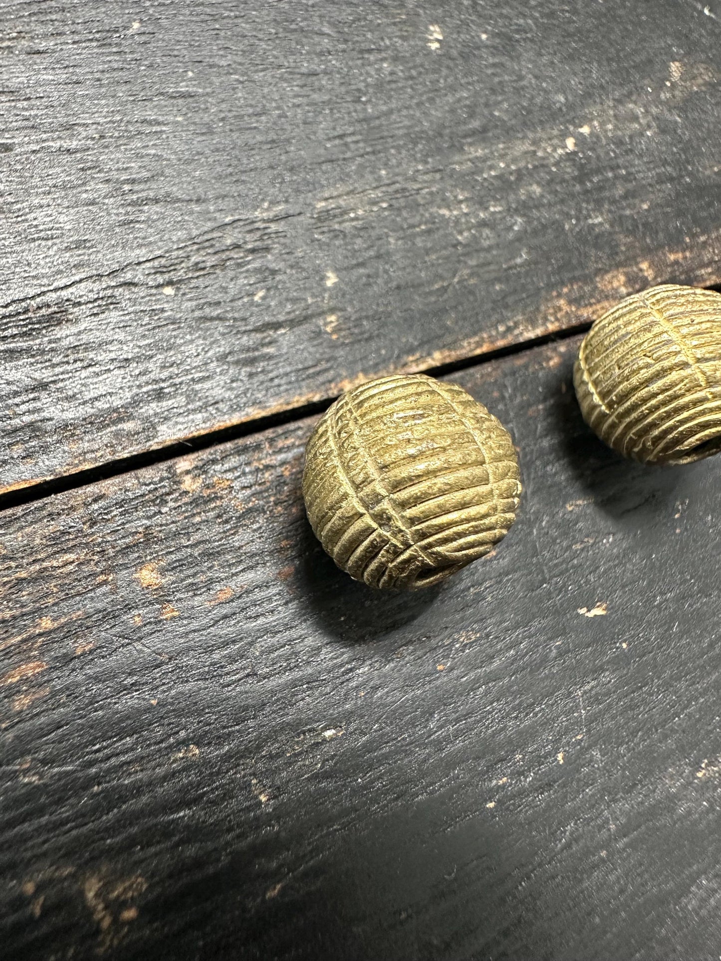 Handmade African Brass Round Beads: Ashanti Jewelry Design