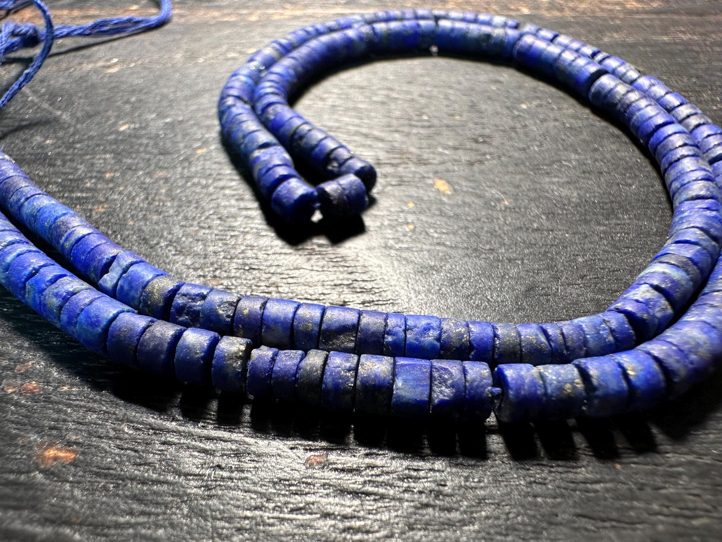 Handmade Lapis Lazuli Necklace: Afghan Gemstone Beaded Jewelry