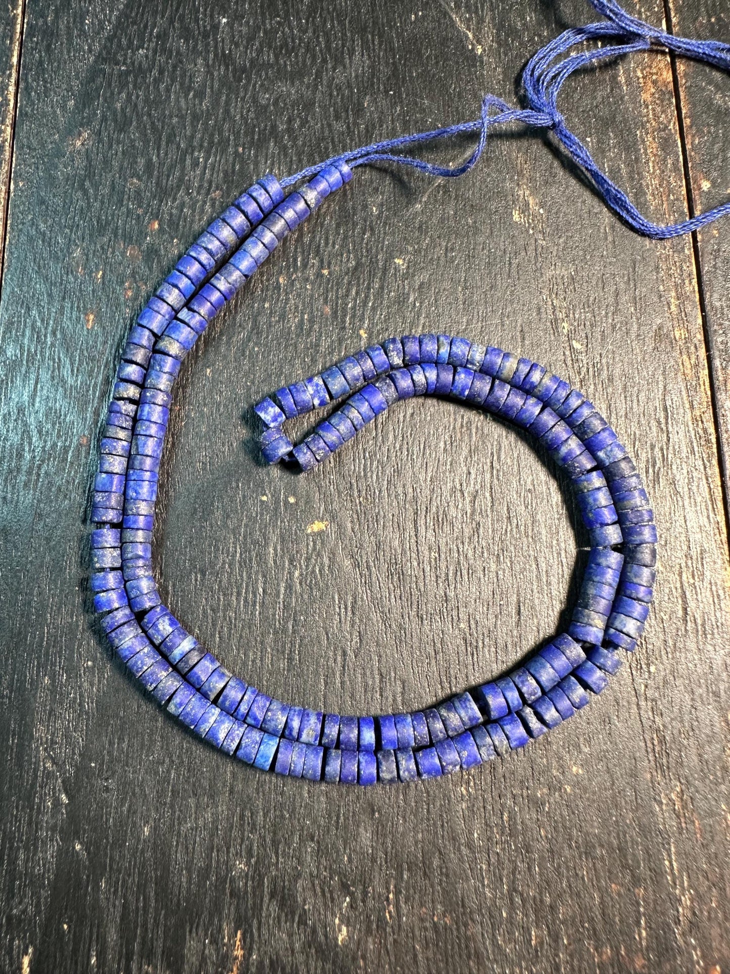 Handmade Lapis Lazuli Necklace: Afghan Gemstone Beaded Jewelry