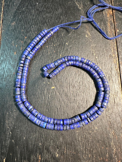 Handmade Lapis Lazuli Necklace: Afghan Gemstone Beaded Jewelry
