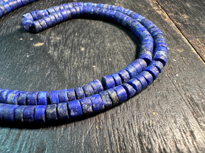 Handmade Lapis Lazuli Necklace: Afghan Gemstone Beaded Jewelry