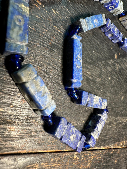 Handmade Afghan Lapis Lazuli Necklace: Boho Gemstone Jewelry
