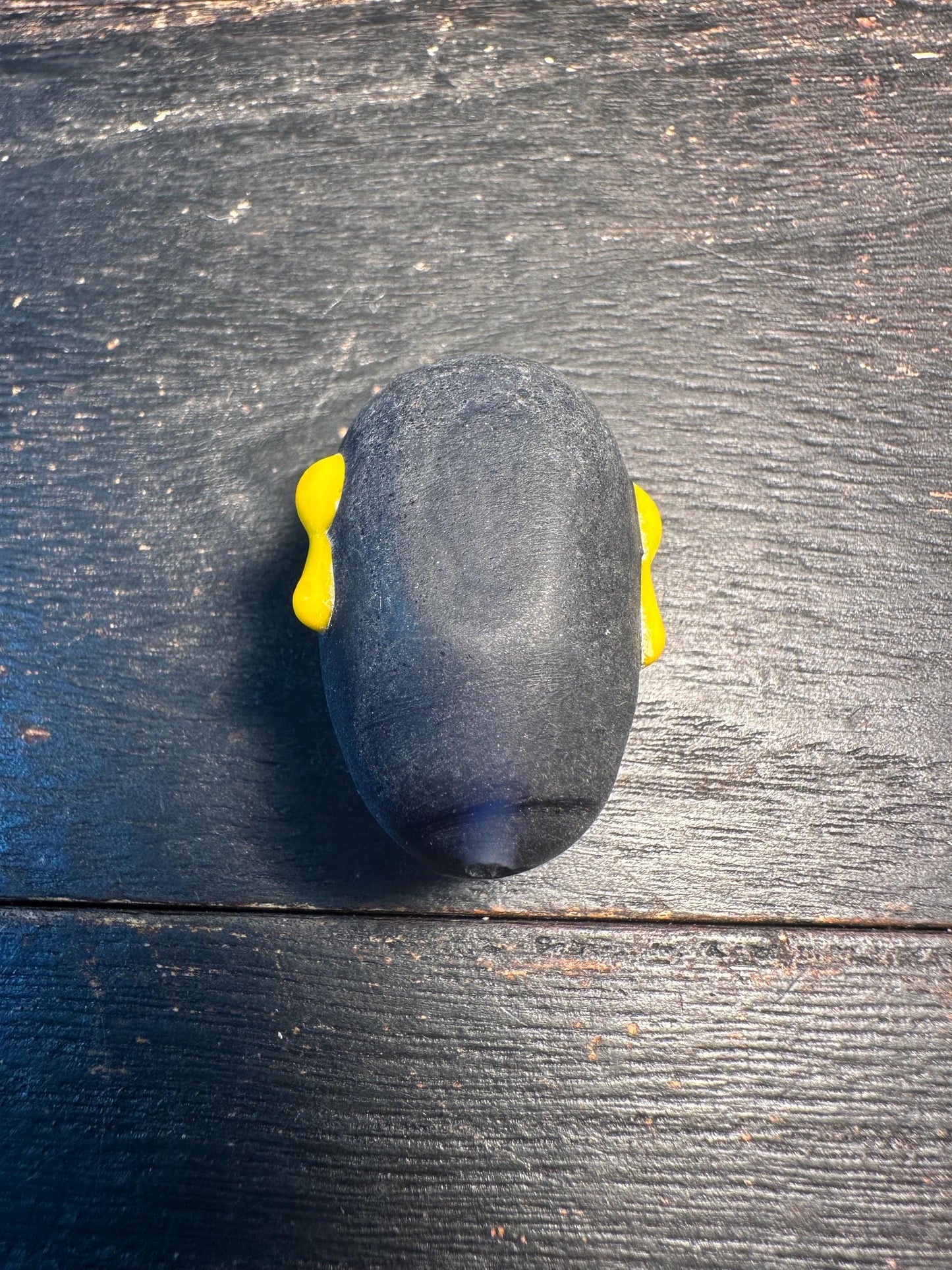 Oriental Folk Mask Pendant  Handmade Chinese Opera Bead  Glass Art Jewelry