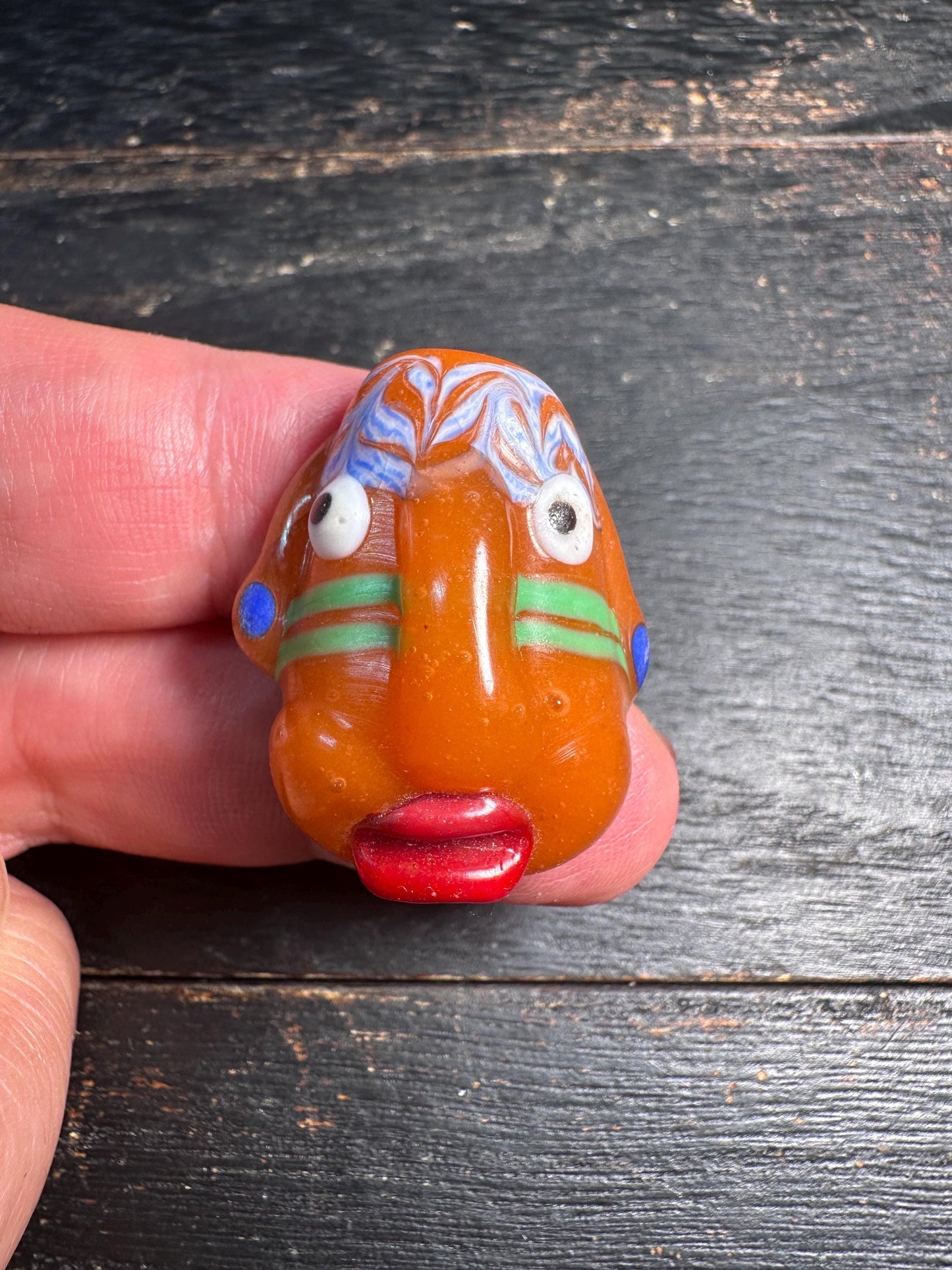 Folk Style Chinese Face Pendant  Art Jewelry Component