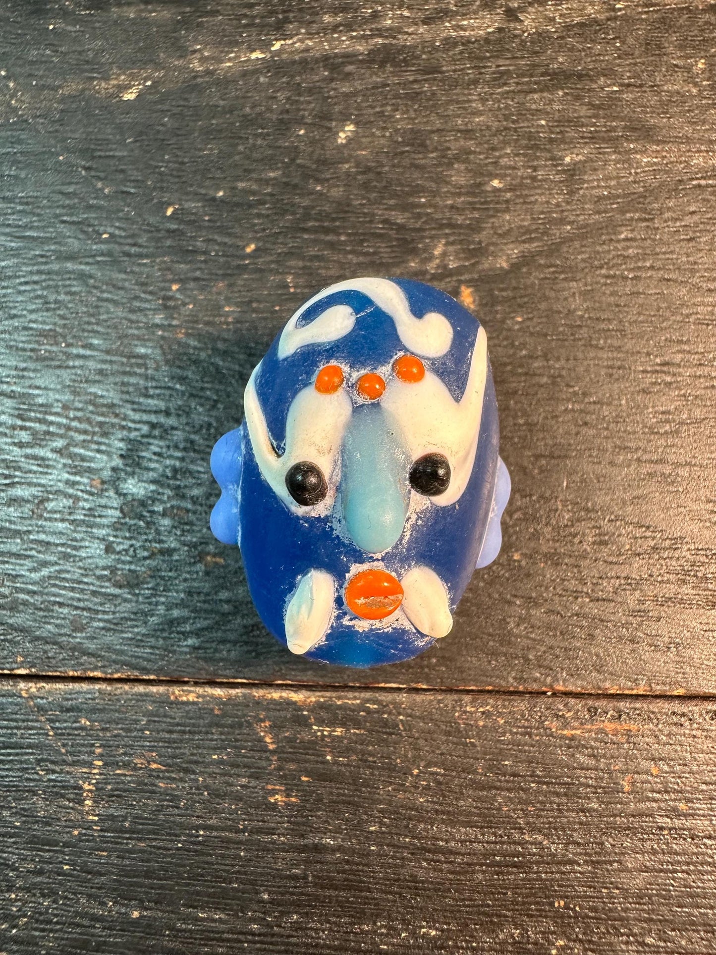 Traditional Chinese Opera Mask Charm  Recycled Glass Pendant