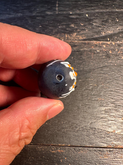 Opera Face Charm  Chinese Mask Pendant  Handmade Recycled Glass Bead