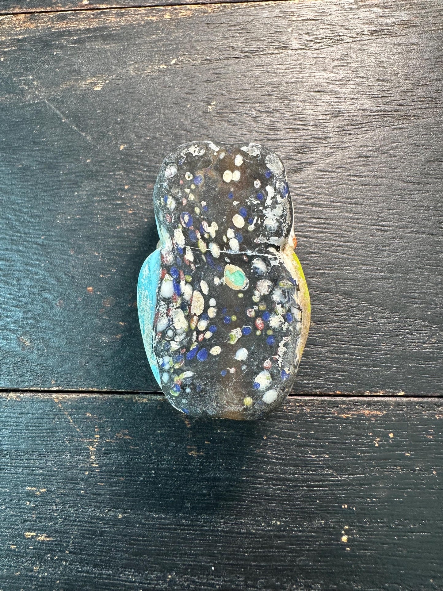 Handmade Colorful Human Face Glass Bead  Tribal Style Pendant