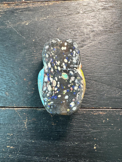 Handmade Colorful Human Face Glass Bead  Tribal Style Pendant