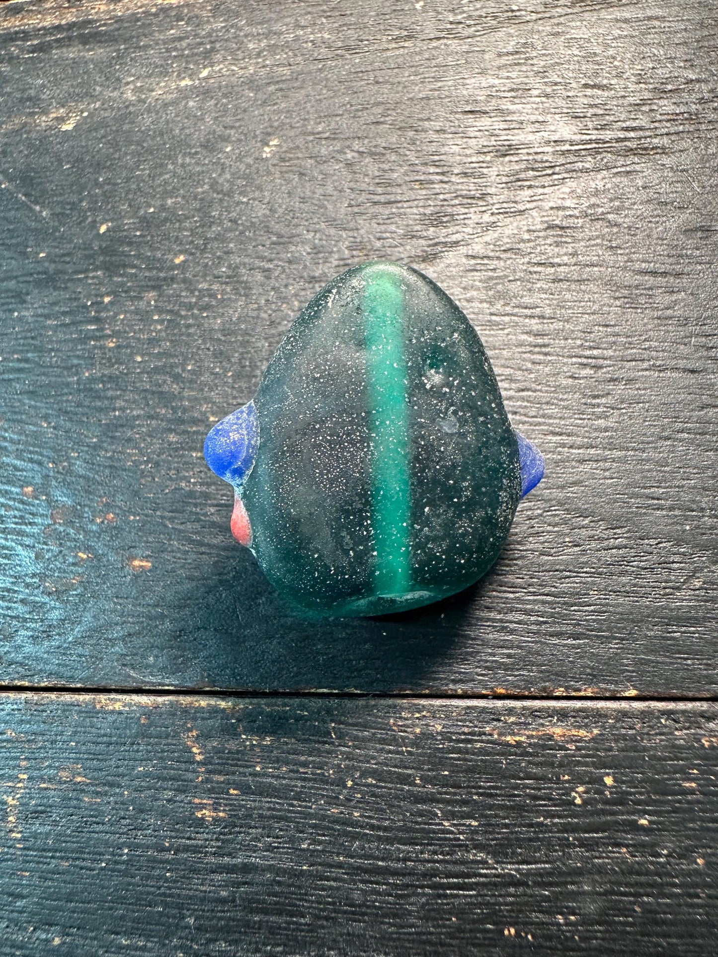 Artisan Glass Face Bead Pendant  Tribal Inspired Necklace Focal