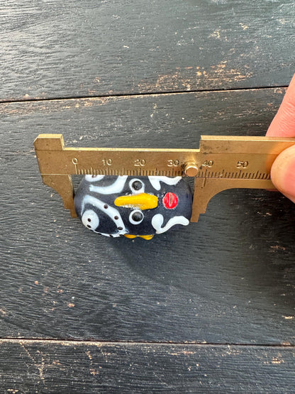 Handcrafted Chinese Opera Mask Pendant  Recycled Glass Folk Art