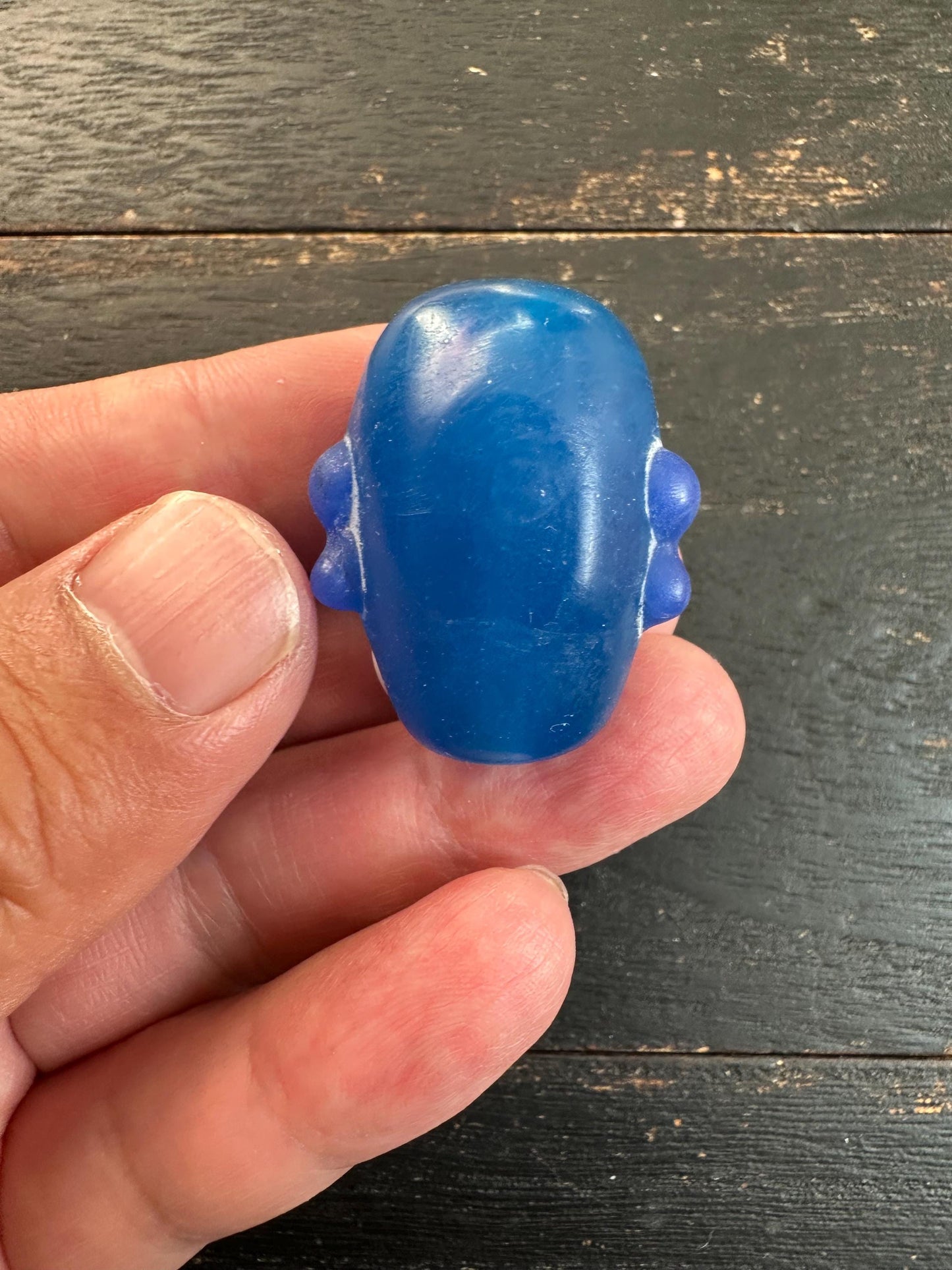 Unique Gift  Handmade Chinese Opera Mask Pendant in Recycled Glass