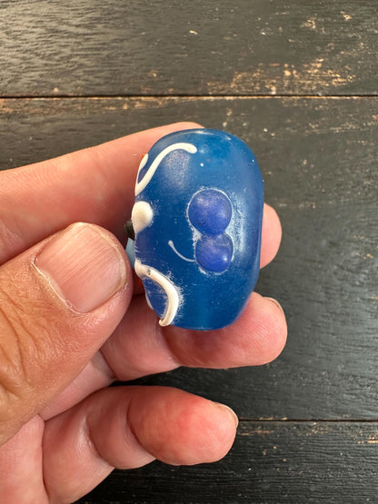 Unique Gift  Handmade Chinese Opera Mask Pendant in Recycled Glass