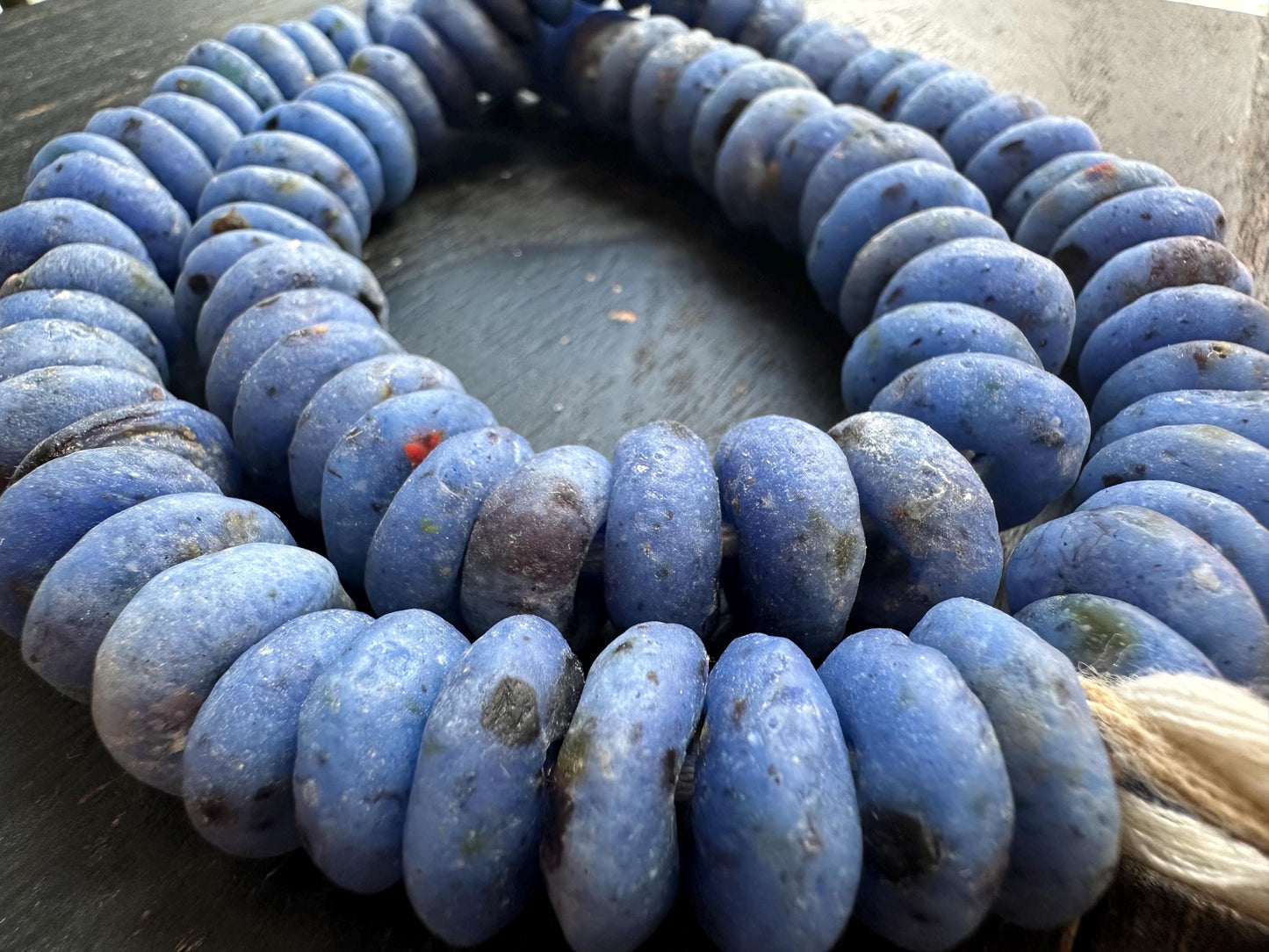 Authentic Recycled Glass Beads  African Krobo Beads (14-15mm)