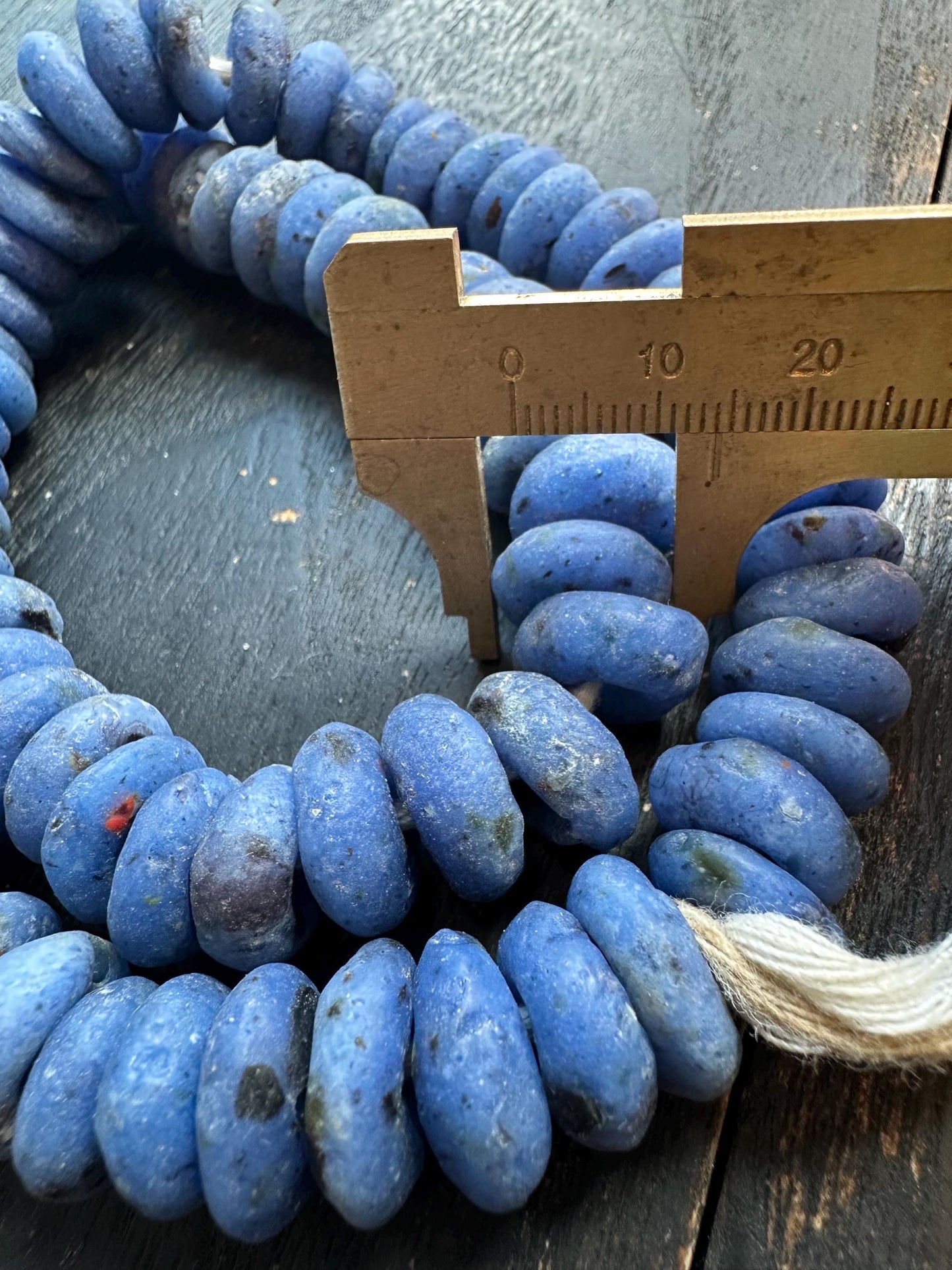 Authentic Recycled Glass Beads  African Krobo Beads (14-15mm)