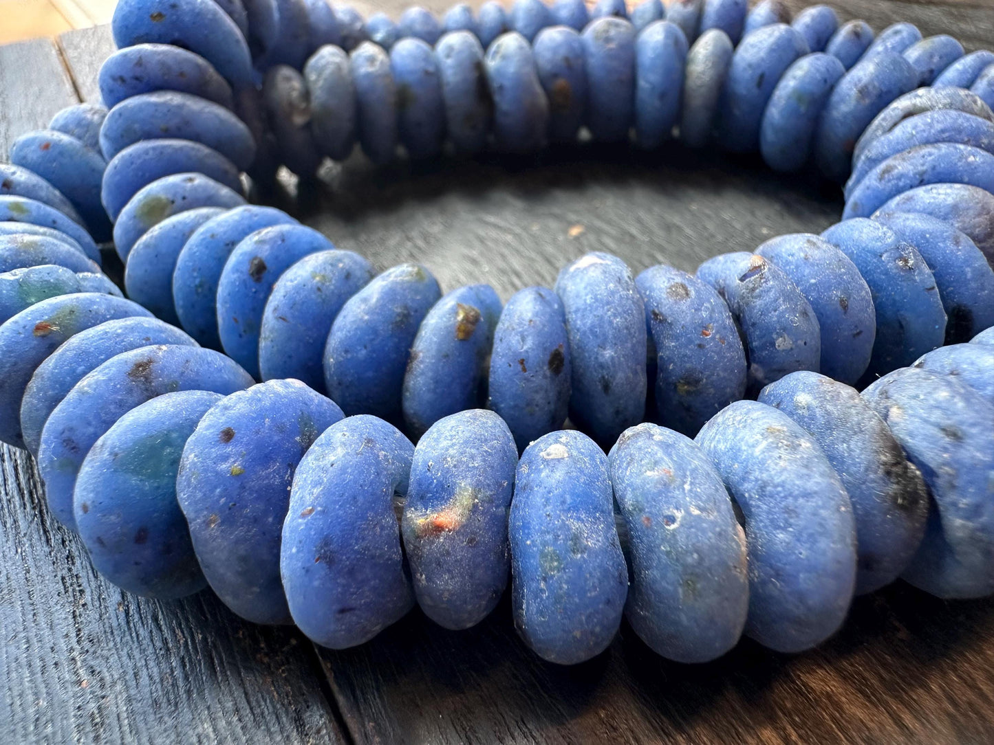 Authentic Recycled Glass Beads  African Krobo Beads (14-15mm)