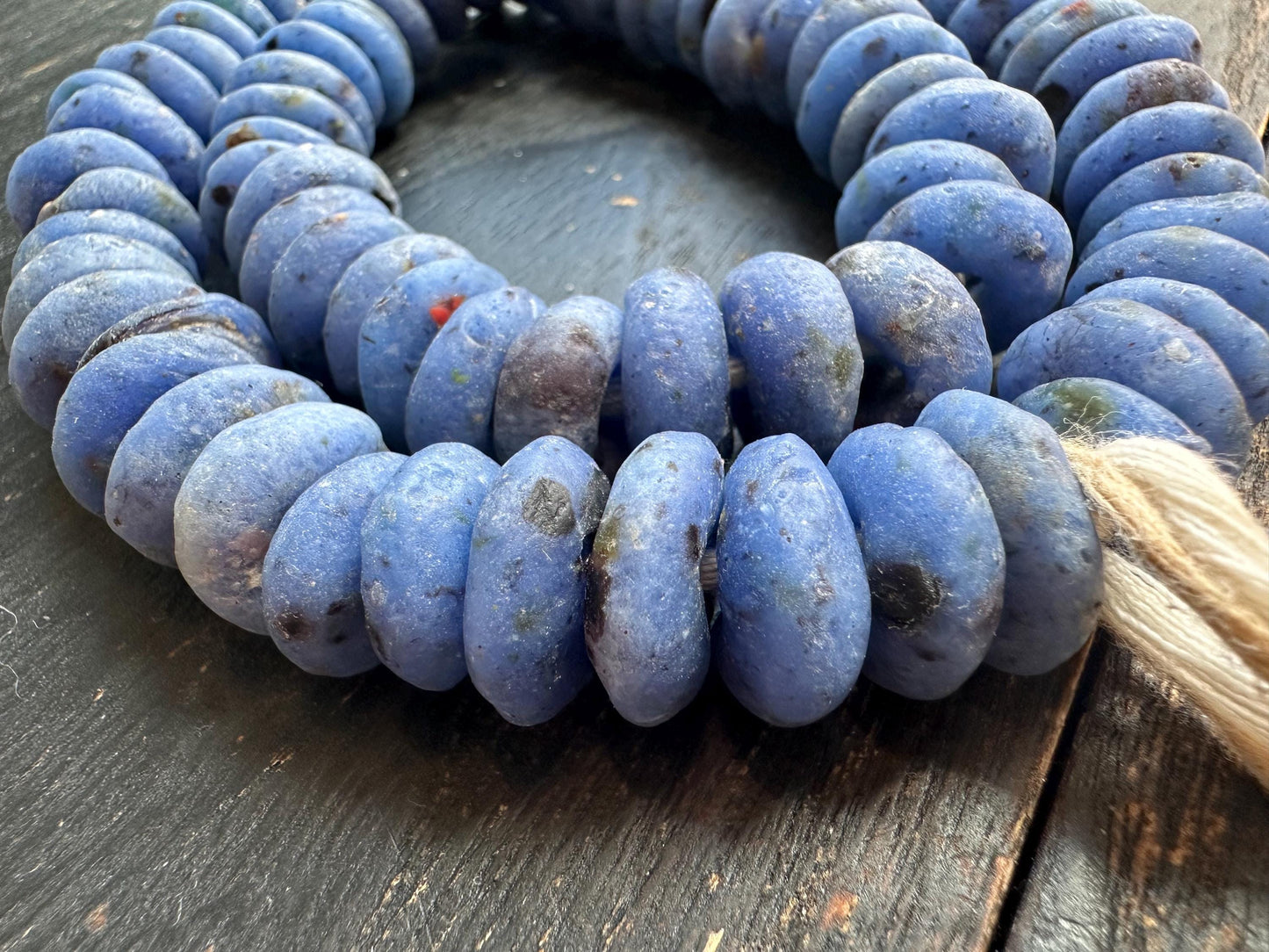 Authentic Recycled Glass Beads  African Krobo Beads (14-15mm)