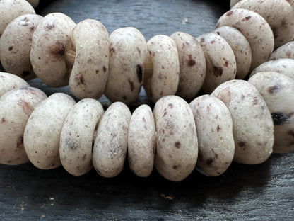 Eco-Friendly African Krobo Beads  Handmade Recycled Glass Spacer Beads 14-15mm