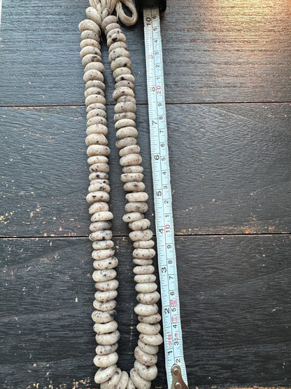 Eco-Friendly African Krobo Beads  Handmade Recycled Glass Spacer Beads 14-15mm