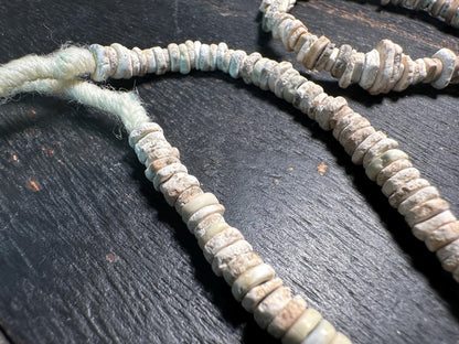 Ancient Ostrich Shell Beads Necklace  27 Strand | Tribal Ethnic Jewelry | West Africa