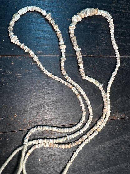 Ancient Ostrich Shell Beads Necklace  27 Strand | Tribal Ethnic Jewelry | West Africa