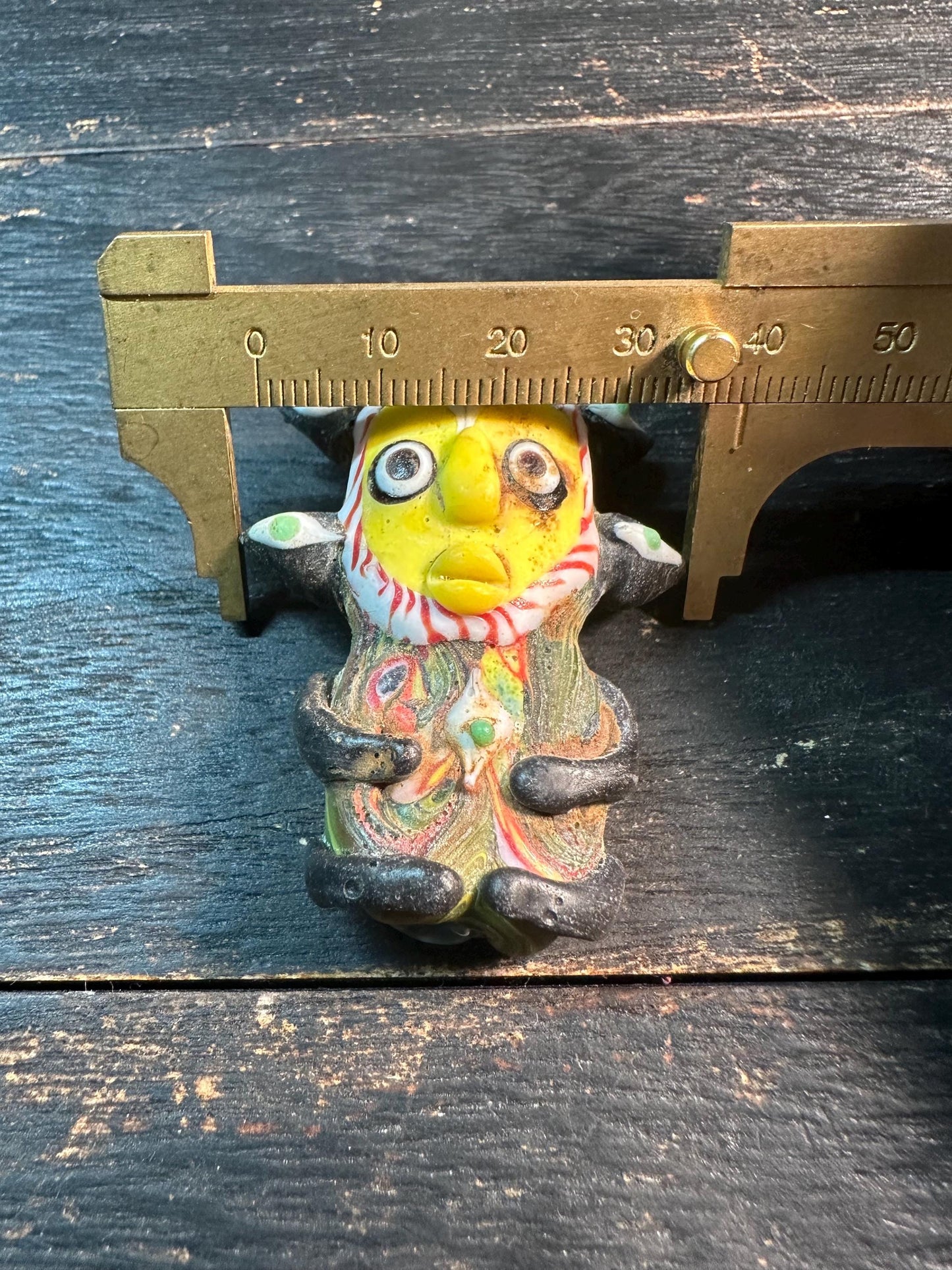 Handmade Mosaic Glass Face Pendant: Ancient Phoenician Style Jewelry