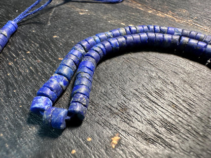 Handmade Lapis Lazuli Necklace: Afghan Gemstone Beaded Jewelry