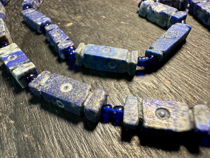 Handmade Afghan Lapis Lazuli Necklace: Boho Gemstone Jewelry