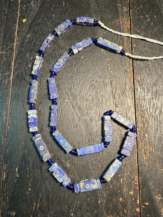 Handmade Afghan Lapis Lazuli Necklace: Boho Gemstone Jewelry