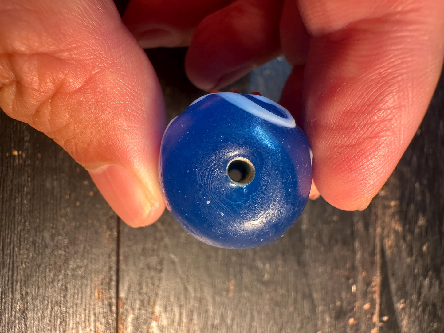 Traditional Chinese Opera Mask Charm  Recycled Glass Pendant