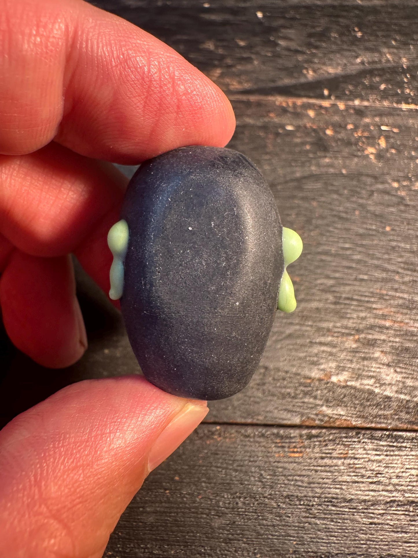 Opera Face Charm  Chinese Mask Pendant  Handmade Recycled Glass Bead