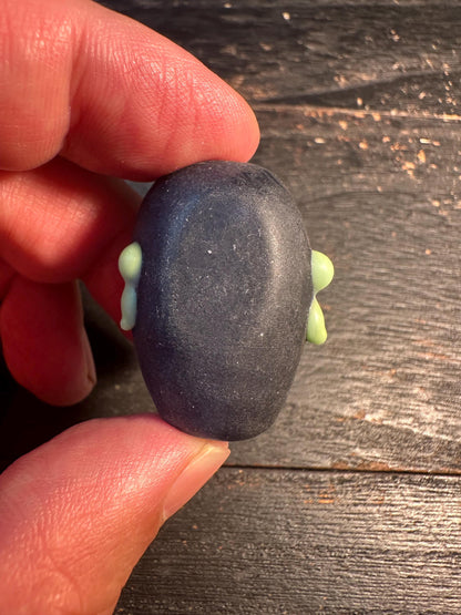 Opera Face Charm  Chinese Mask Pendant  Handmade Recycled Glass Bead