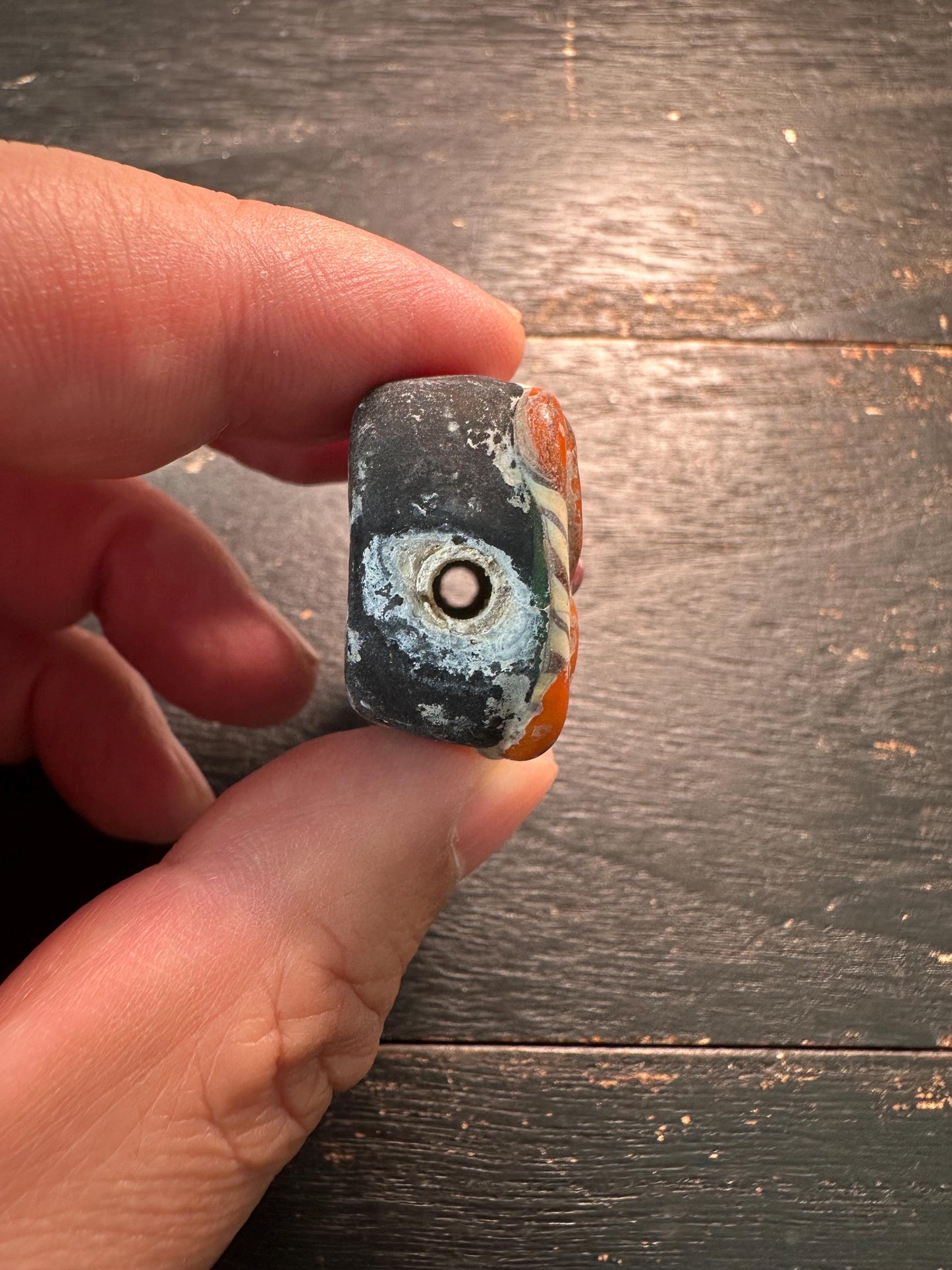 Handmade Colorful Human Face Glass Bead  Tribal Style Pendant