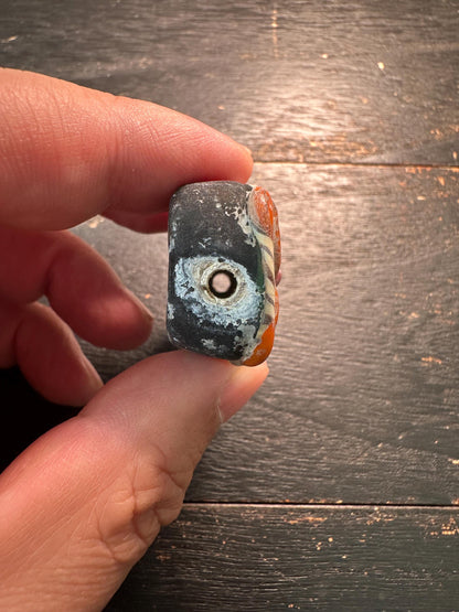 Handmade Colorful Human Face Glass Bead  Tribal Style Pendant