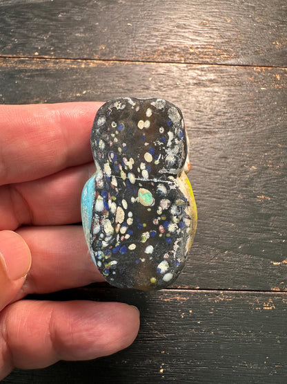 Handmade Colorful Human Face Glass Bead  Tribal Style Pendant