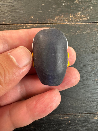 Handcrafted Chinese Opera Mask Pendant  Recycled Glass Folk Art