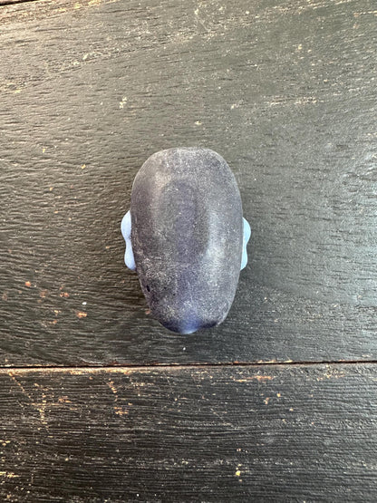 Handmade Chinese Folk Art Necklace  Opera Mask Glass Pendant