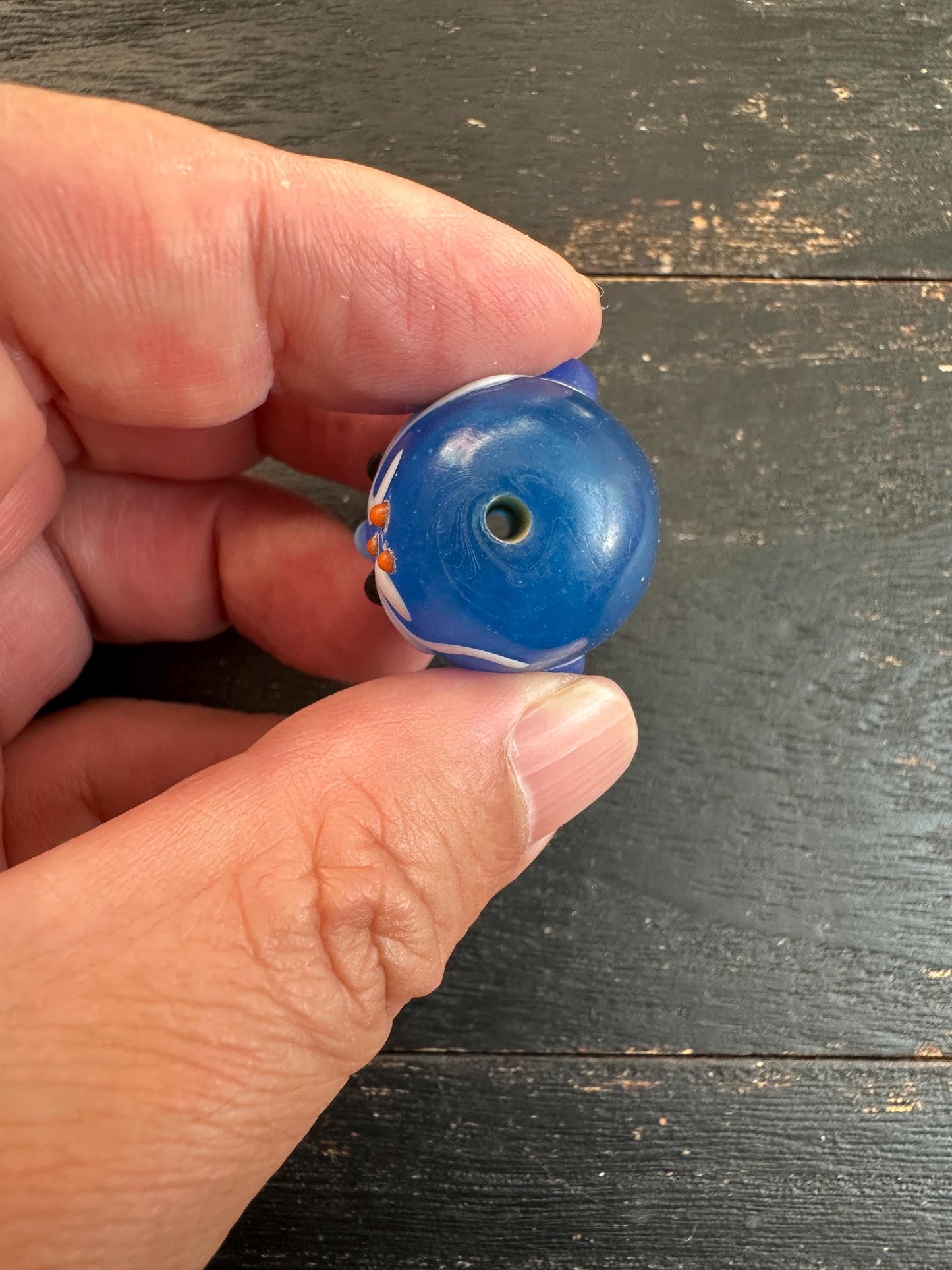 Unique Gift  Handmade Chinese Opera Mask Pendant in Recycled Glass