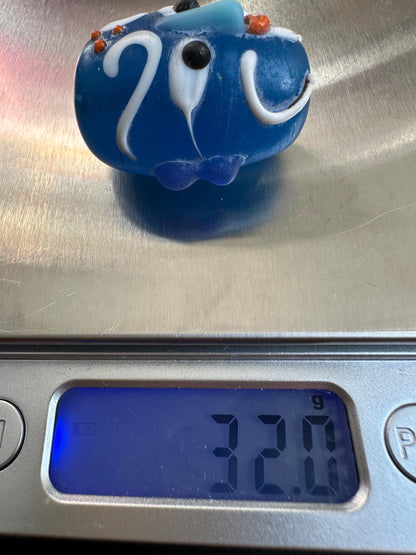 Unique Gift  Handmade Chinese Opera Mask Pendant in Recycled Glass