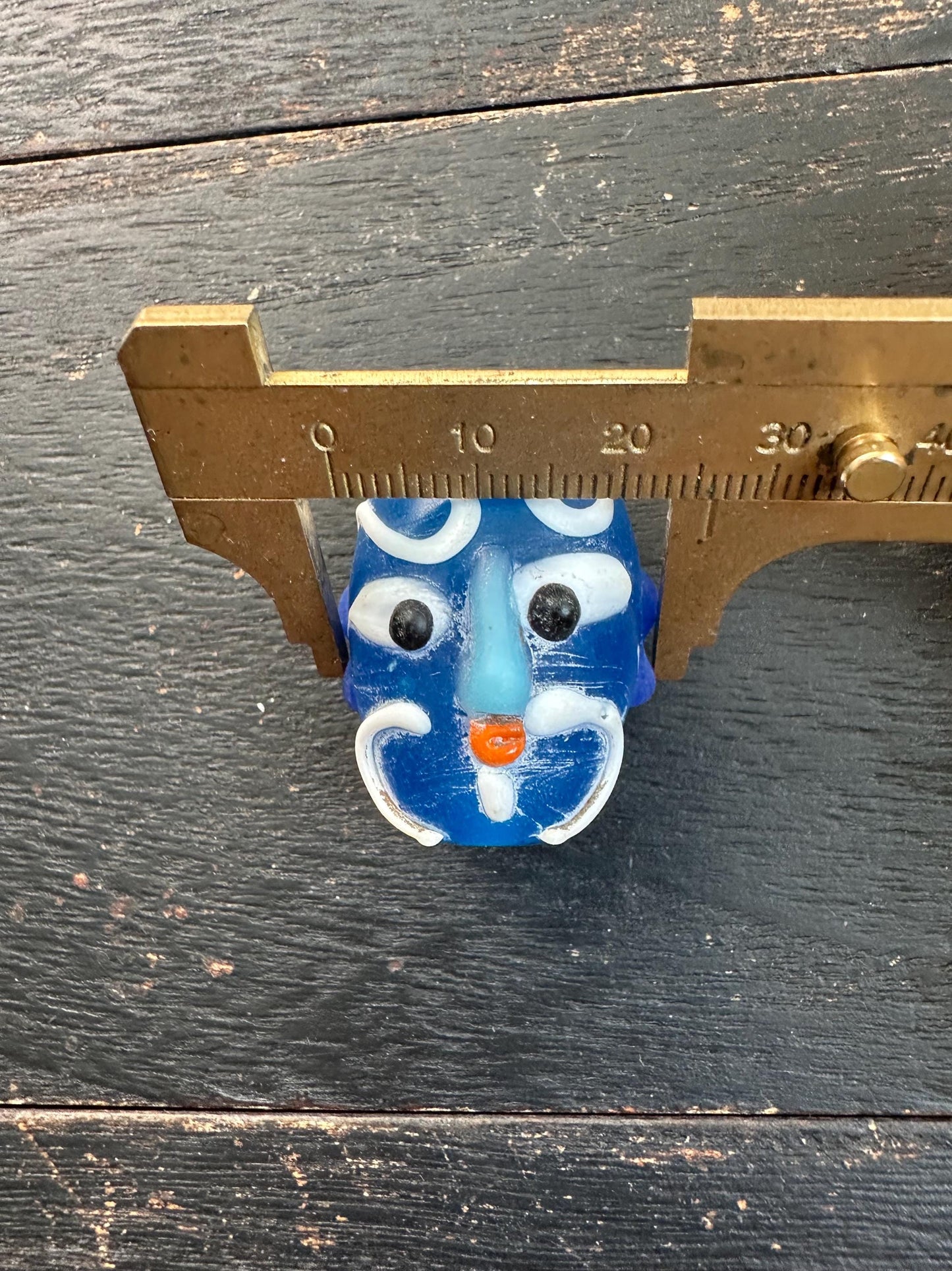 Unique Gift  Handmade Chinese Opera Mask Pendant in Recycled Glass